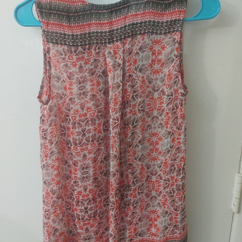 Lucky Brand Women's Printed Border Blouse S Bohemian Dopamine Fairycore Prints - Picture 4 of 10